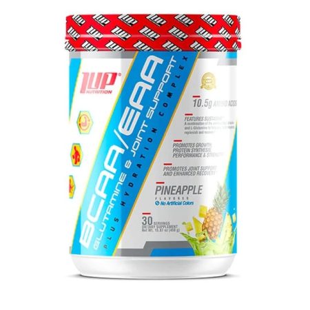 1Up Nutrition, BCAA/EAA, Glutamine et Soutien des Articulations et Hydratation, Ananas, 450g
