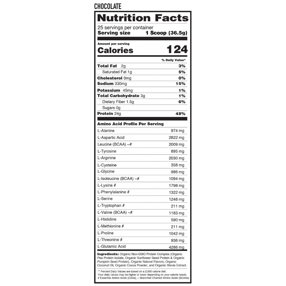 1UP Nutrition, Organic Vegan Protein, Vanille, 900g - Image 2