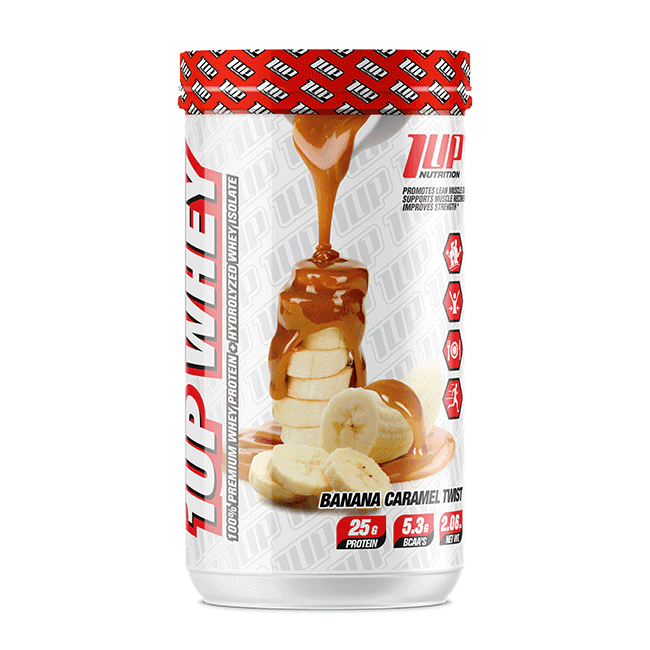 1UP Nutrition, 100% Hydrolyzed Whey Protein Isolate, Banana Caramel Twist, 900g