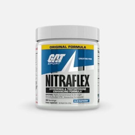 GAT SPORT, NITRAFLEX, PRE WORKOUT 30 SERVINGS, BLUE RASPBERRY