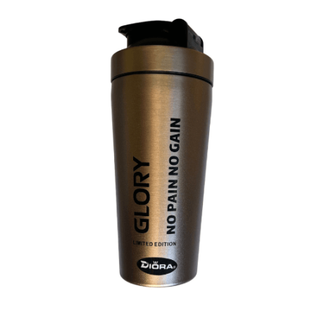 Glory, No Pain No Gain, Shaker, Dore, En Acier inoxydable, 739 Ml