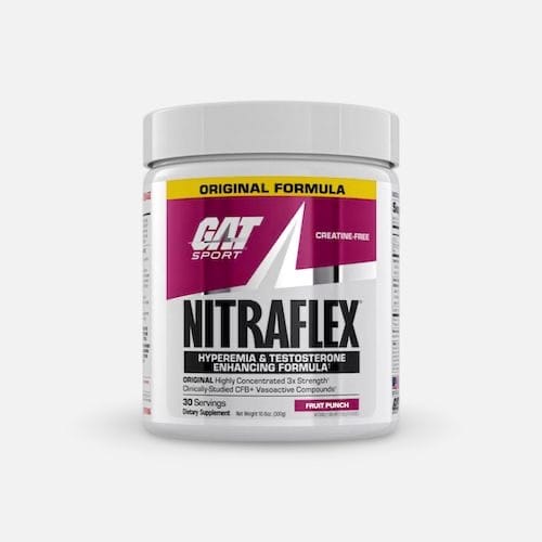 GAT SPORT, NITRAFLEX, PRE WORKOUT 30 SERVINGS, FRUIT PUNCH