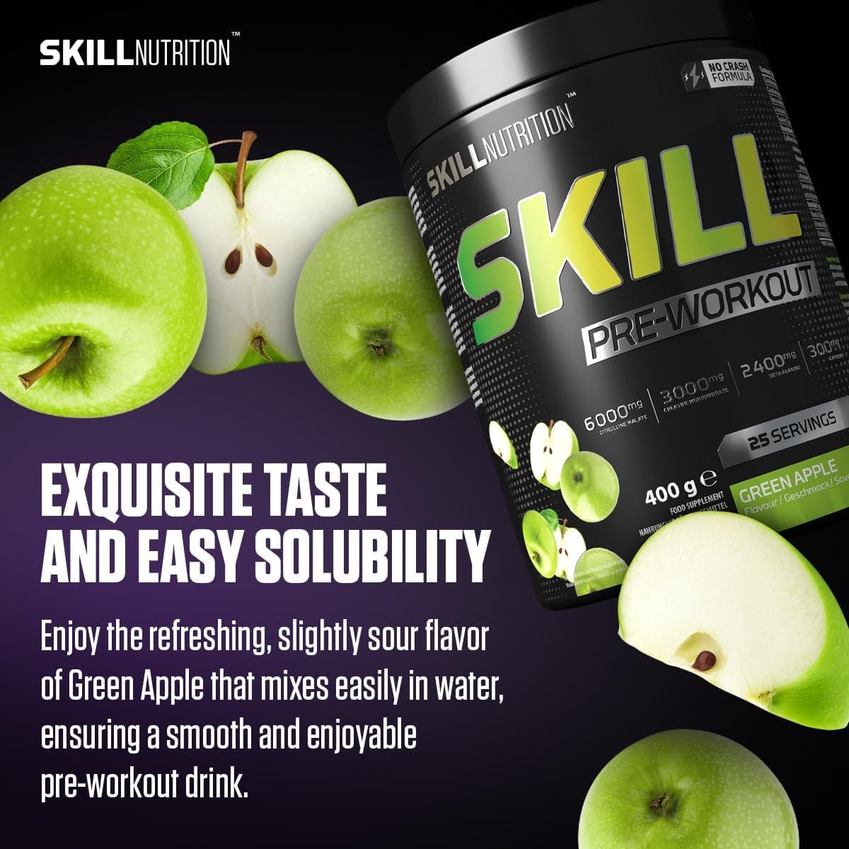 Skill Pre-Workout, Green Apple - Image 3