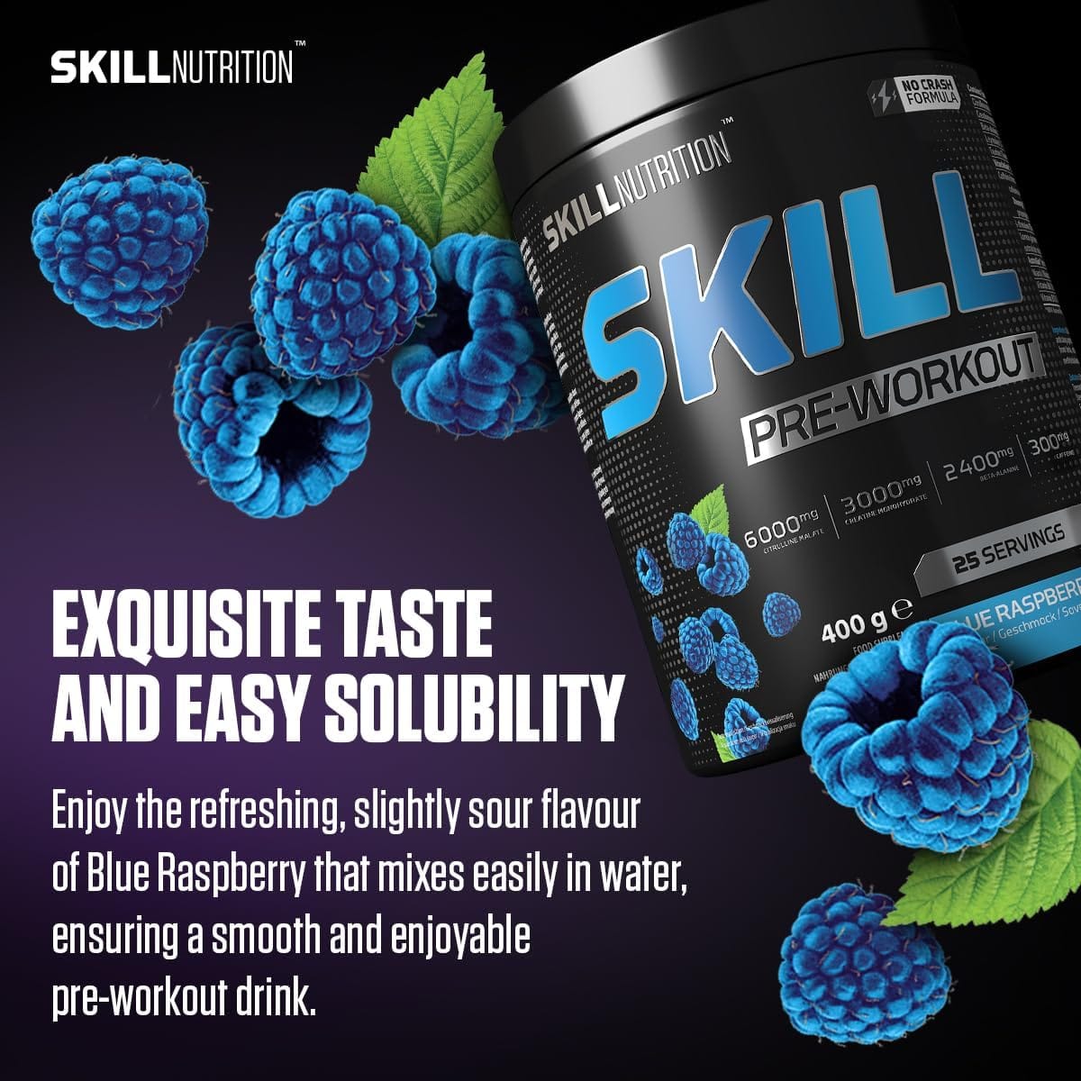 Skill Pre-Workout, Blue Raspberry - Image 3