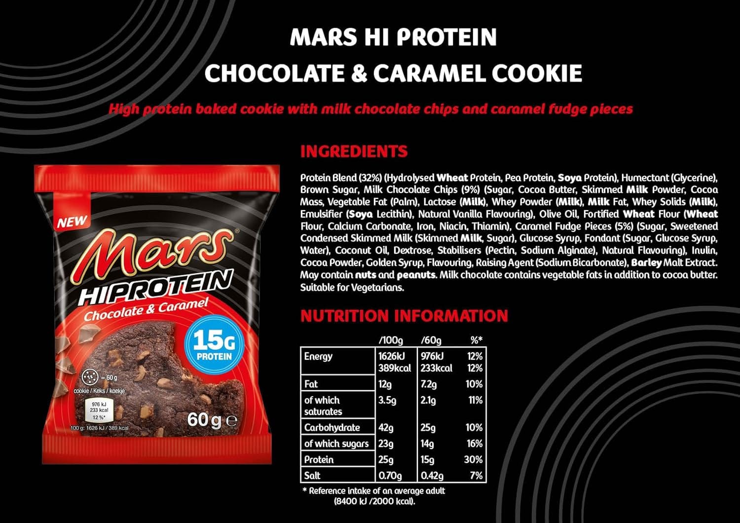 Mars Chocolate Caramel HI-PROTEIN Cookie 15g protein - Image 2