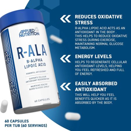 R ALA, R Alpha Lipoic Acid 300mg - 60 Vegetable Capsules