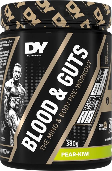 DY Nutrition, Blood and Guts, Pre Workout, 380g, Pear Kiwi