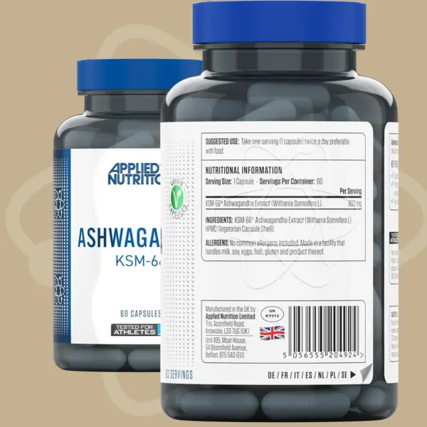 Applied Nutrition, ASHWAGANDHA KSM-66, 60 capsules
