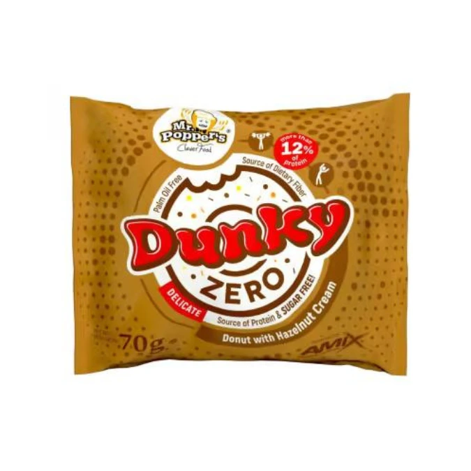 Amix Dunky Zero - Boîte de 20 x 70 g Donuts Protéinés Crème Noisette - Image 2
