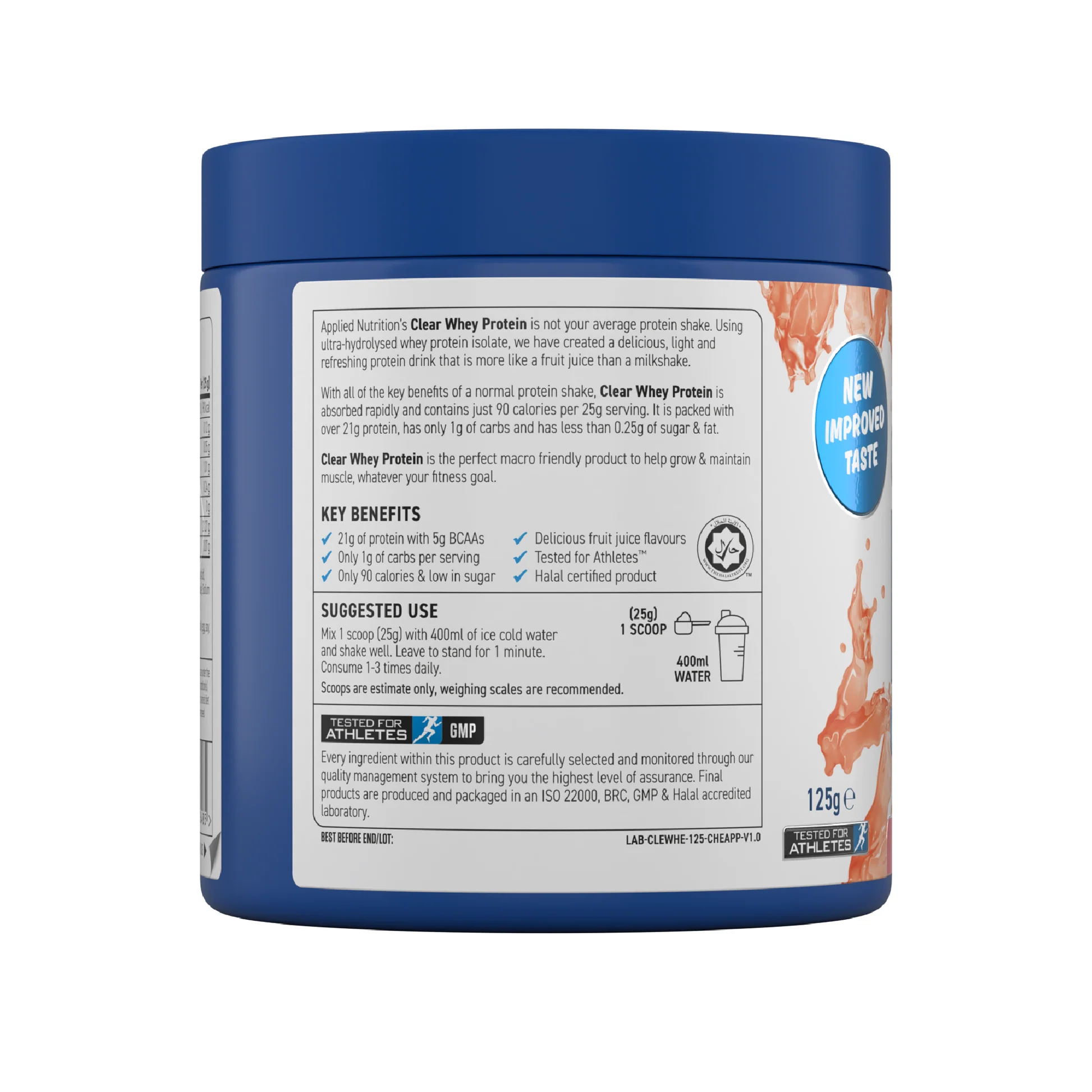 Applied Nutrition, Clear Whey Protein, 21g protein, 5 Servings, Strawberry & Raspberry - Image 3
