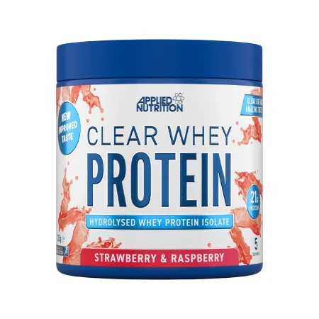 Applied Nutrition, Clear Whey Protein, 21g protein, 5 Servings, Strawberry & Raspberry