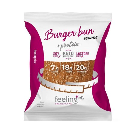 Feeling Ok, Burger Bun (20gr of protein), 80 gr