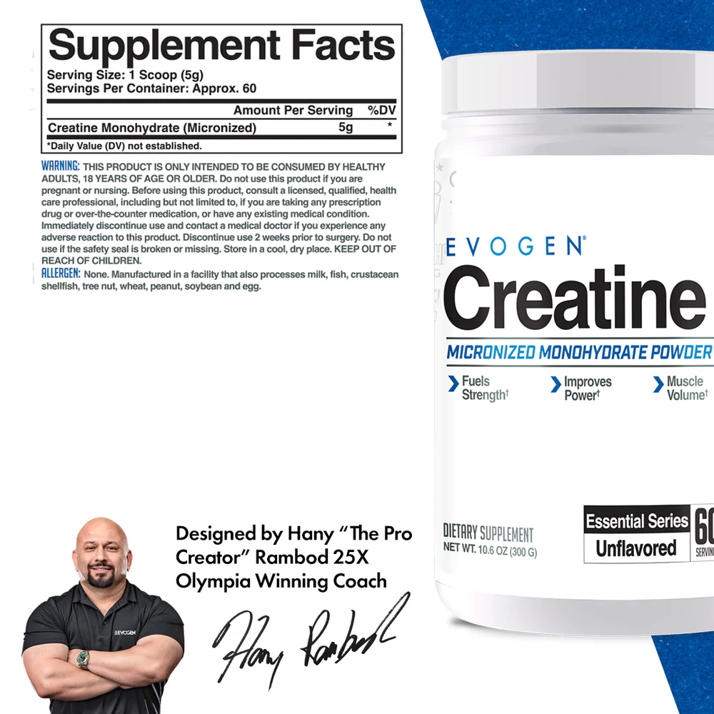 Evogen Nutrition, Creatine Monohydrates, 300 g - Image 3