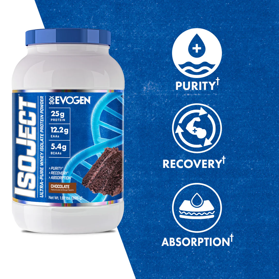 Evogen, IsoJect, Pure Whey Isolate, Chocolate, 898 gr - Image 2