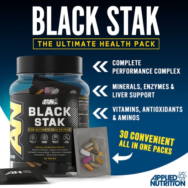Applied Nutrition, BLACK STAK, THE ULTIMATE HEALTH PACK (30 PACKS)
