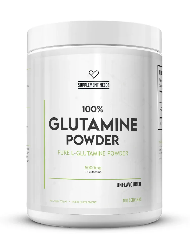 100% GLUTAMINE, Pure L Glutamine Powder, 500G, 100 Servings