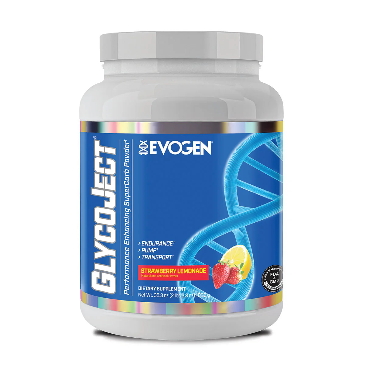 Evogen, GlycoJect, Complexes Carbs Premium, Strawberry, 1kg