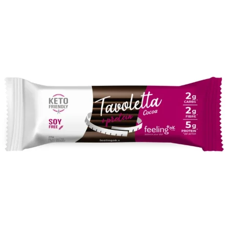 Feeling Ok, Tavoletta Barre De Chocolat, Keto Friendly, 20g