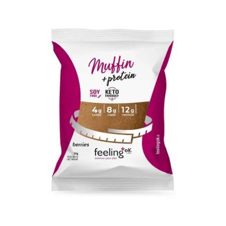 Feeling Ok, Muffin Protéiné, Berries, 50g