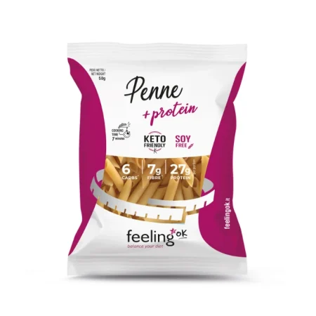 Feeling Ok, Pâtes Penne, 55% de Protein, 50g