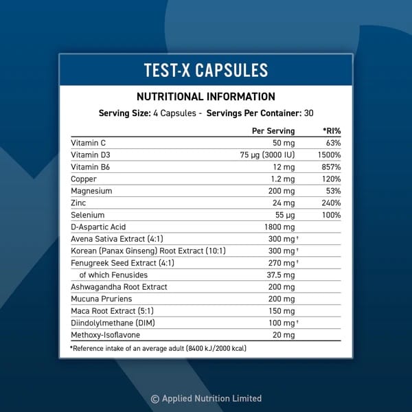TEST X Testostérone Support 120 Capsules - Image 2