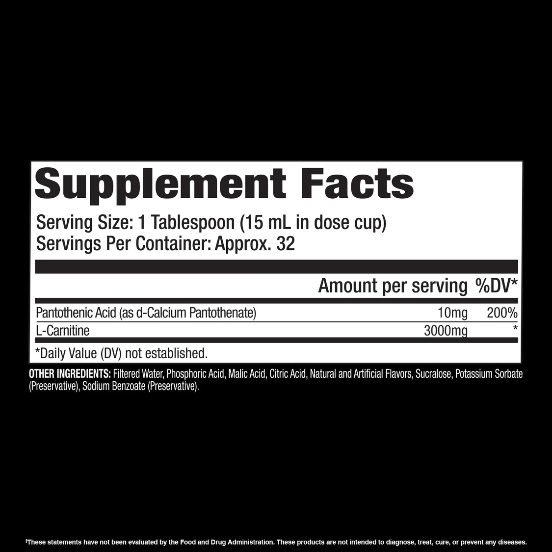 GAT, L CARNITINE LIQUID 3000MG, Fat Burner - Image 2