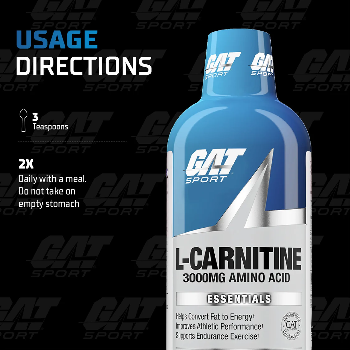 GAT, L CARNITINE LIQUID 3000MG, Fat Burner - Image 4