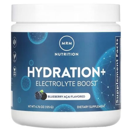 MRM Nutrition, Hydratation + Booster d'électrolytes, myrtille et açaï, 135 g