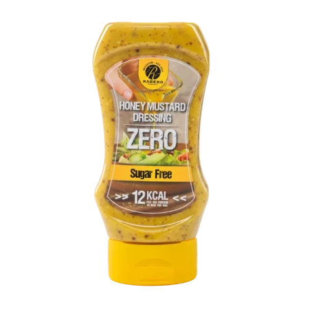 Sauce Miel et Moutarde Zéro Rabeko 350ml - Sans Sucre, Sans Calories