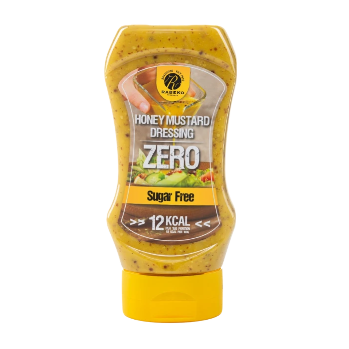 Sauce Miel et Moutarde Zéro Rabeko 350ml - Sans Sucre, Sans Calories