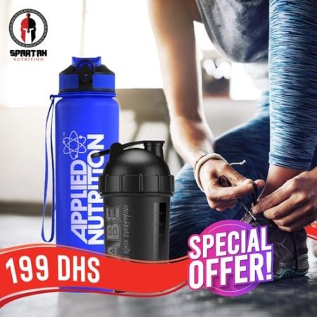 Applied Nutrition, Lifestyle 1L Water Bottle+Shaker Noir ABE Bullet – 500ML