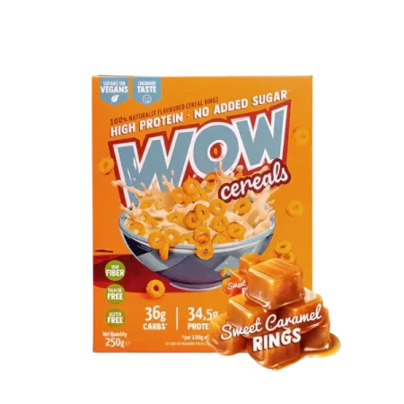 Wow Cereal - Cereals protéinées Saveur Caramel - 250g