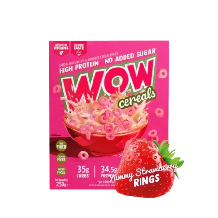 Wow Cereal - Cereals protéinées Saveur Fraise - 250g