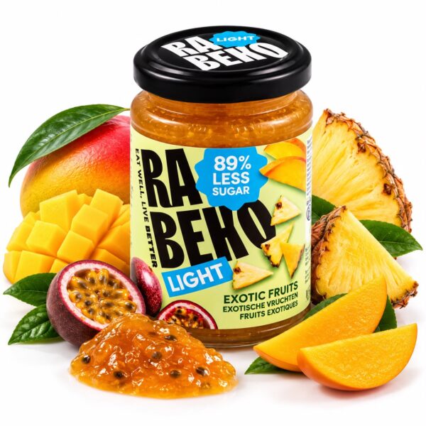 Confiture Exotic Zéro Rabeko 225g – 89 % moins de sucre