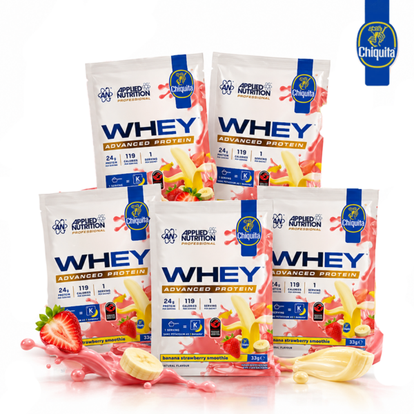 PACK CRITICAL WHEY CHIQUITA BANANA STRAWBERRY SMOOTHIE, APPLIED NUTRITION 33G | 1 SERVING