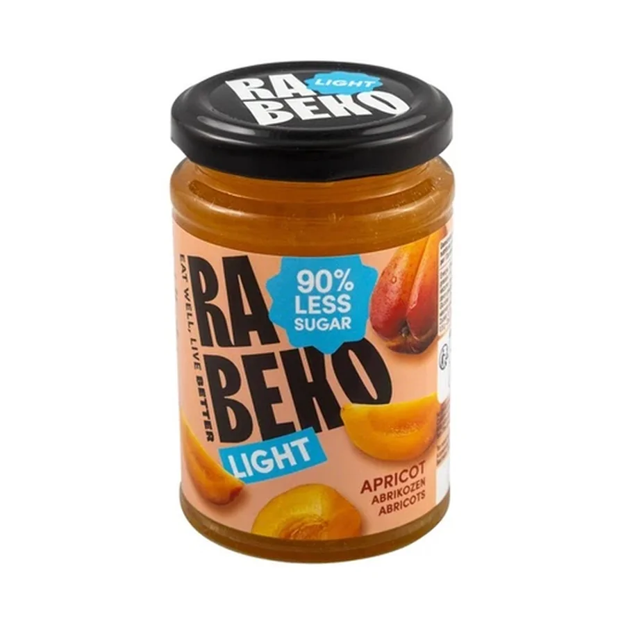 Confiture Abricot Zéro Rabeko 225g - Sans Sucre, Sans Calories