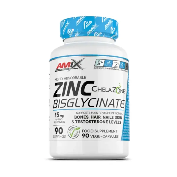 Amix Performance Zinc Bisglycinate — 90 capsules végétales