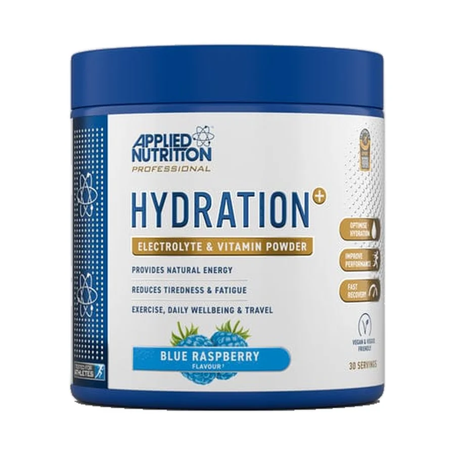 Applied Nutrition, HYDRATION+ ELECTROLYTE & VITAMIN POWDER, BLUE RASPBERRY
