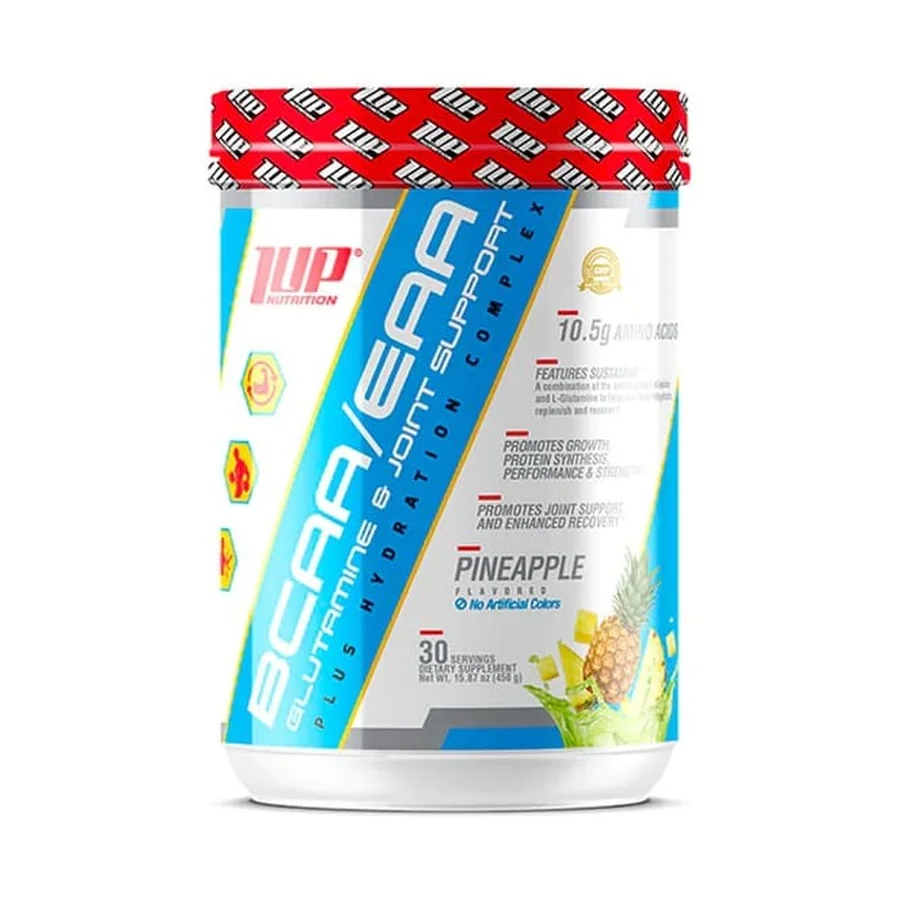 1Up Nutrition, BCAA/EAA, Glutamine et Soutien des Articulations et Hydratation, Ananas, 450g