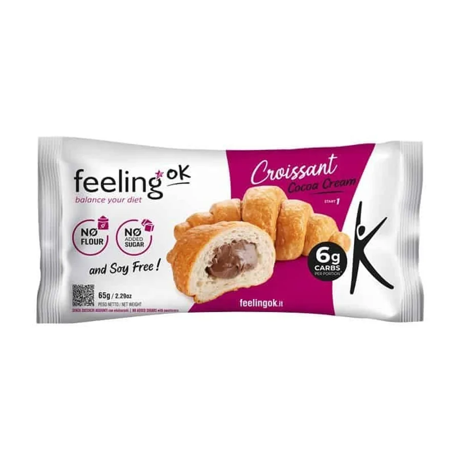 Feeling Ok, Croissant au Chocolat Protéiné, 65 gr