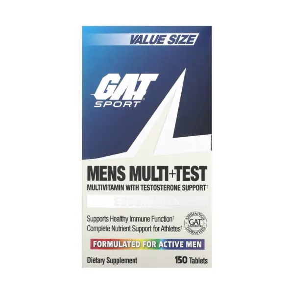 GAT، Men's Multi + Test، فيتامينات متعددة للرجال، 150 قرصًا