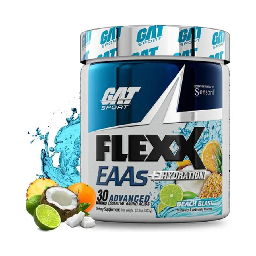 GAT, Flexx Eaas + Hydratation, Performance et Récupération, Beach Blast, 345g
