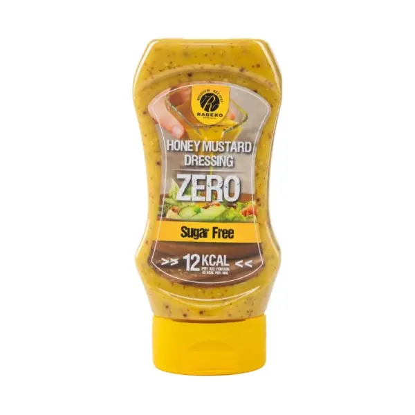 Sauce Miel et Moutarde Zéro Rabeko 350ml - Sans Sucre, Sans Calories