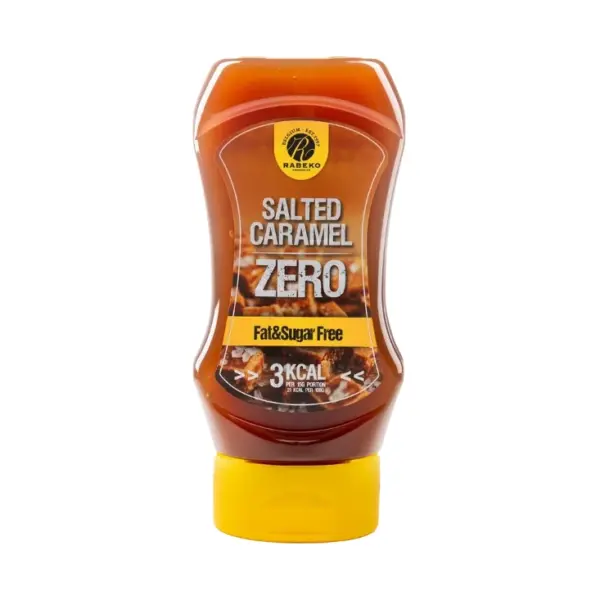 Sauce Caramel Salé Zéro Rabeko 350ml - Sans Sucre, Sans Calories