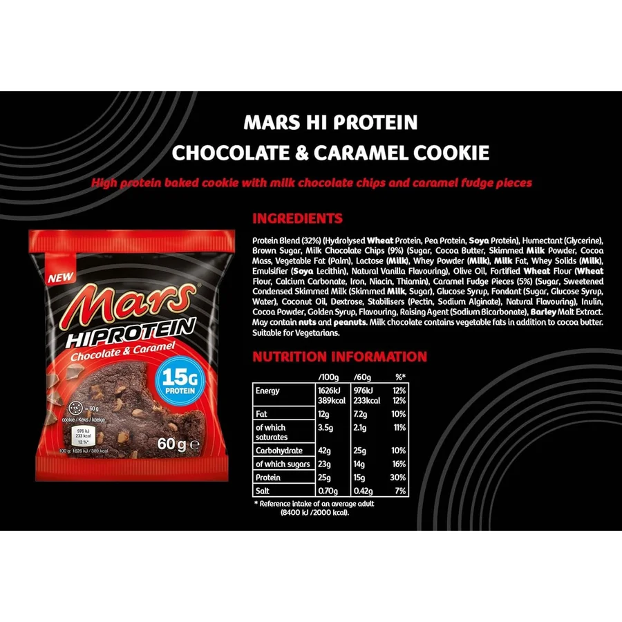 Mars Chocolate Caramel HI-PROTEIN Cookie – 15g protein