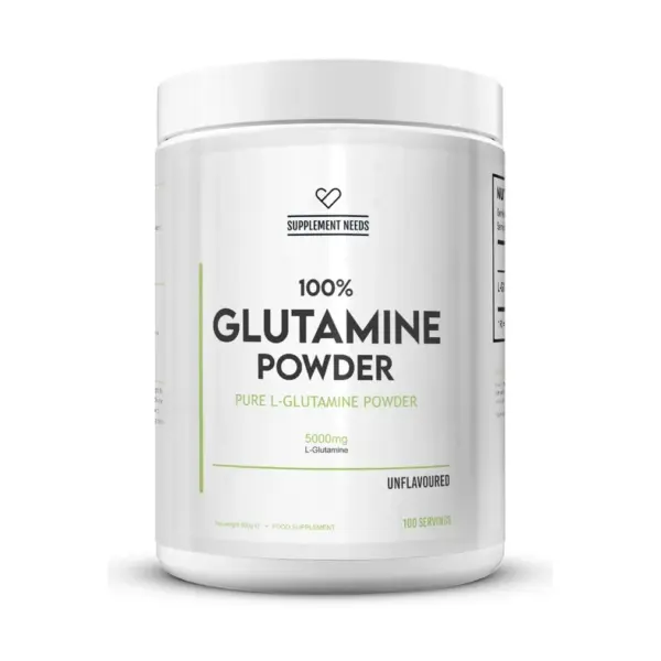 100% GLUTAMINE, Pure L Glutamine Powder, 500G, 100 Servings