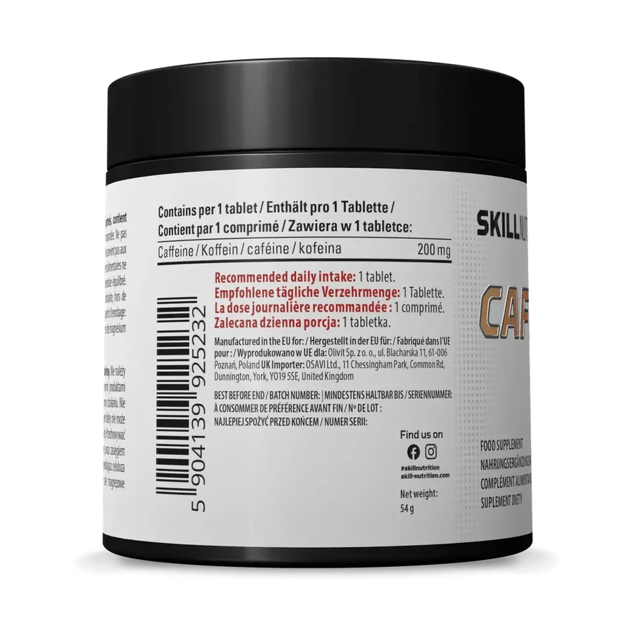 Skill Nutrition, Caffeine 200 mg – 120 tablets