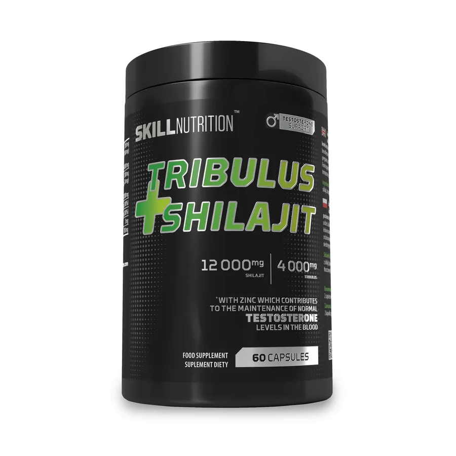 Skill Nutrition, Tribulus + Shilajit, 60 Capsules, Booster de Testostérone