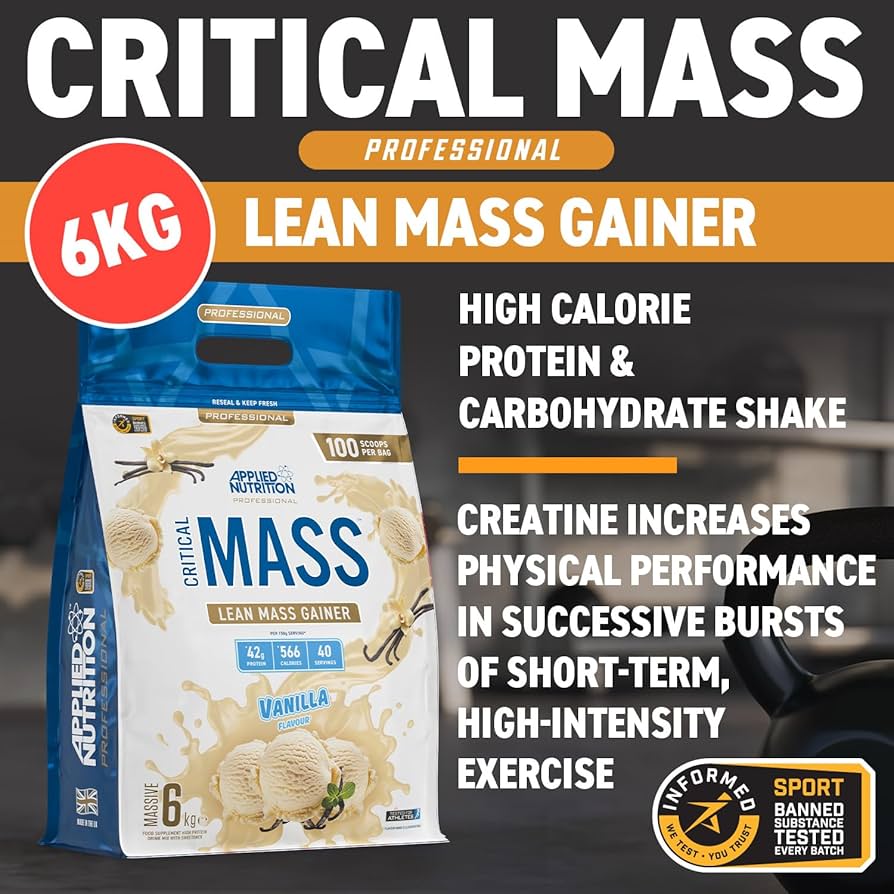 Applied Nutrition, CRITICAL MASS LEAN, PROFESSIONAL, High-Quality Weight Gainer, 6 kg