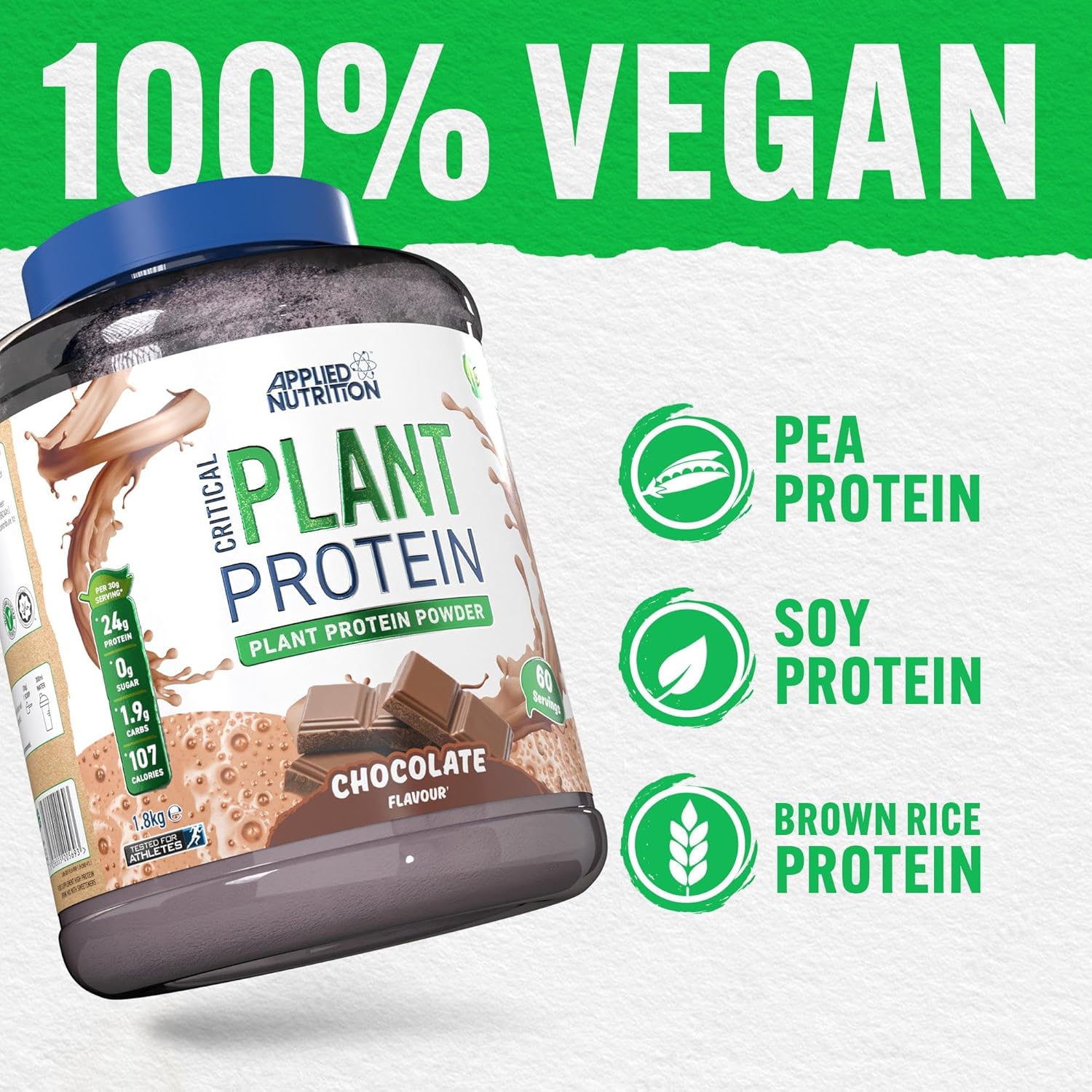 CRITICAL PLANT PROTEIN, Premium Plant-Based Protein, 1.8 kg, Vanilla